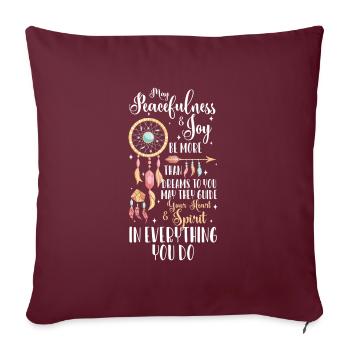 Dream Catcher Tattoo Rêver - Housse de coussin décorative 45 x 45 cm - bordeaux - Devant