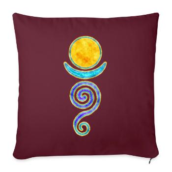Symbole abstrait - Déesse du pouvoir Femmes 4 - Housse de coussin décorative 45 x 45 cm - bordeaux - Devant
