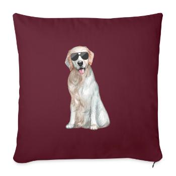 Drôle de chien - Housse de coussin décorative 45 x 45 cm - bordeaux - Devant