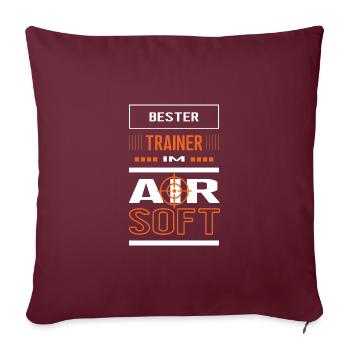 Bester Airsoft Trainer Airsofttrainer Training - Sofakissenbezug 45 x 45 cm - Burgunderrot - Vorne