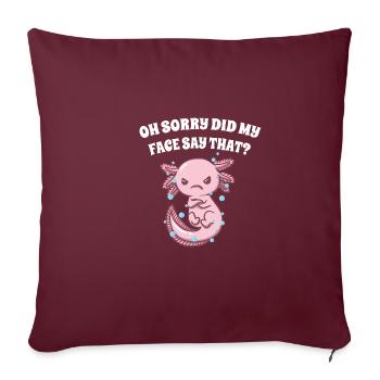 Oh, désolé, mon visage a ce drôle - Housse de coussin décorative 45 x 45 cm - bordeaux - Devant