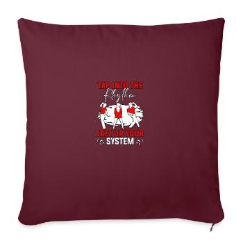Jazz Dad comme un papa normal mais plus cool pour les musiciens - Housse de coussin décorative 45 x 45 cm - bordeaux - Devant