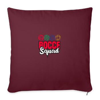 Escouade de pétanque Boccia Boule Pétanque - Housse de coussin décorative 45 x 45 cm - bordeaux - Devant