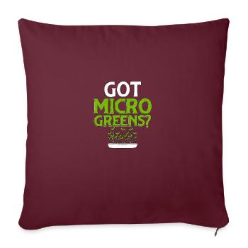 Got Microgreens Jardinage Microgreen - Housse de coussin décorative 45 x 45 cm - bordeaux - Devant