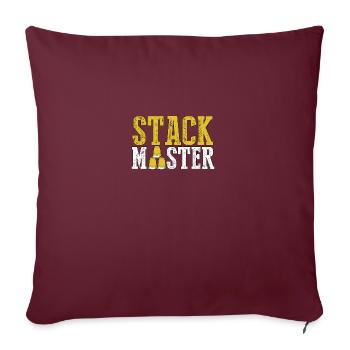 Stack Master Sport Speed Cup Stacker Stacking - Sofakissenbezug 45 x 45 cm - Burgunderrot - Vorne