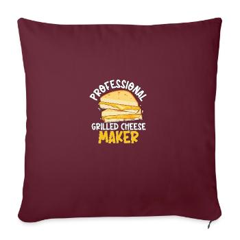 Fromager grillé professionnel pour - Housse de coussin décorative 45 x 45 cm - bordeaux - Devant