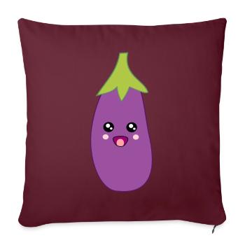 Aubergine Légume Costume Carnaval Carnaval - Housse de coussin décorative 45 x 45 cm - bordeaux - Devant
