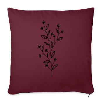 Branche branche feuille feuilles plante nature gui sapin - Housse de coussin décorative 45 x 45 cm - bordeaux - Devant