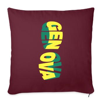 Genua Genova Italien Stadt Skyline Schrift Bunt - Sofakissenbezug 45 x 45 cm - Burgunderrot - Vorne