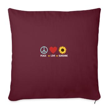 Fleurs de jardin Fleurs Hippie Cadeau Tournesol - Housse de coussin décorative 45 x 45 cm - bordeaux - Devant