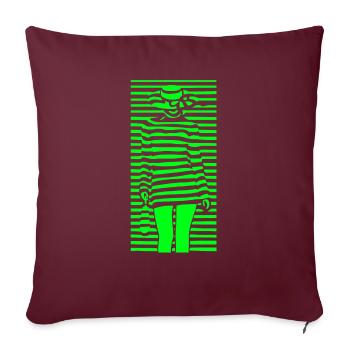 Belle femme peinture mode colorée femme art - Housse de coussin décorative 45 x 45 cm - bordeaux - Devant