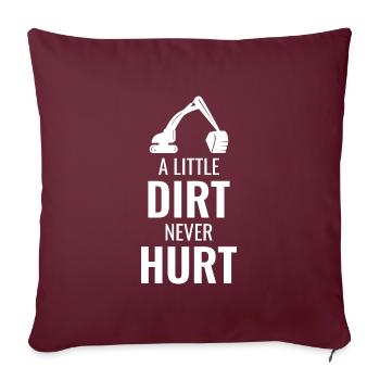 Excavatrice Pelle rétrocaveuse Opérateur d’équipement lourd drôle - Housse de coussin décorative 45 x 45 cm - bordeaux - Devant