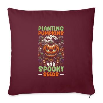 Jardinier drôle de costume d'Halloween - Housse de coussin décorative 45 x 45 cm - bordeaux - Devant