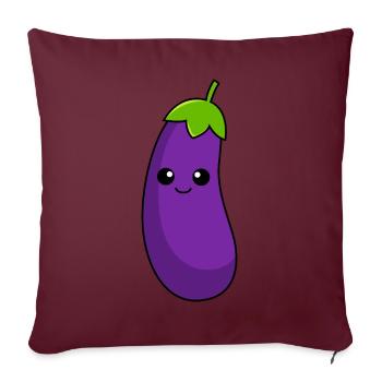 Aubergine Comic - Sofakissenbezug 45 x 45 cm - Burgunderrot - Vorne