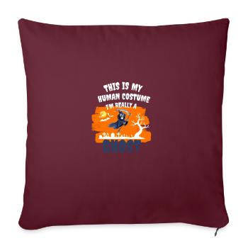 C’est mon costume en fait je suis un fantôme - Housse de coussin décorative 45 x 45 cm - bordeaux - Devant