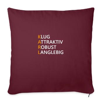 Karl Name Geschenk - Sofakissenbezug 45 x 45 cm - Burgunderrot - Vorne
