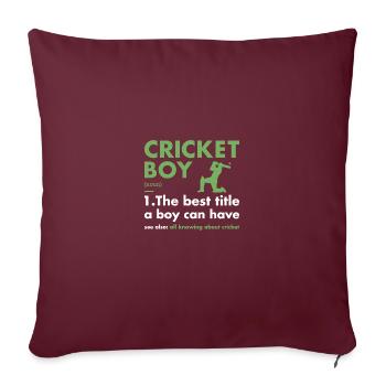 Sport Boy Definition Cricket - Sofakissenbezug 45 x 45 cm - Burgunderrot - Vorne