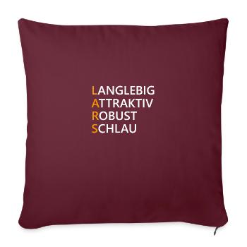 Lars Name Geschenk - Sofakissenbezug 45 x 45 cm - Burgunderrot - Vorne