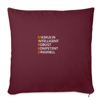 Mirko Name Geschenk - Sofakissenbezug 45 x 45 cm - Burgunderrot - Vorne
