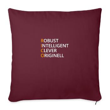 Rico Name Geschenk - Sofakissenbezug 45 x 45 cm - Burgunderrot - Vorne