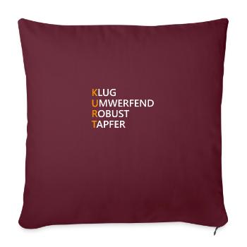 Kurt Name Geschenk - Sofakissenbezug 45 x 45 cm - Burgunderrot - Vorne