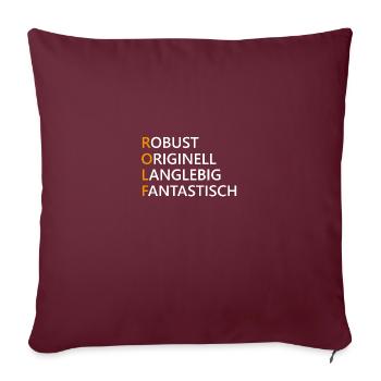 Rolf Name Geschenk - Sofakissenbezug 45 x 45 cm - Burgunderrot - Vorne