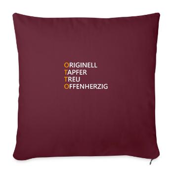 Otto Name Geschenk - Sofakissenbezug 45 x 45 cm - Burgunderrot - Vorne