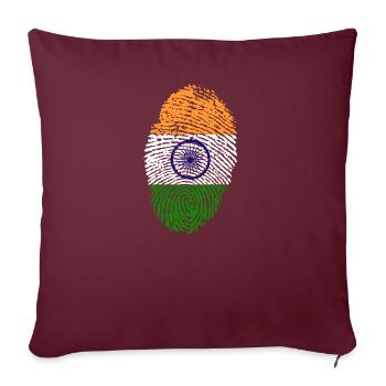 Fingerprint - Indien - Sofakissenbezug 45 x 45 cm - Burgunderrot - Vorne