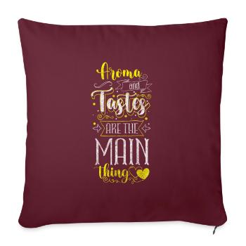 Profession de cuisinier Chef Chapeau Cuisinier - Housse de coussin décorative 45 x 45 cm - bordeaux - Devant
