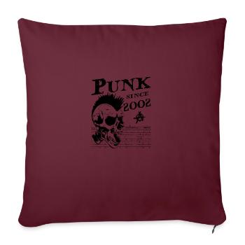 22 ans et toujours punk, Punks not dead, punk - Housse de coussin décorative 45 x 45 cm - bordeaux - Devant