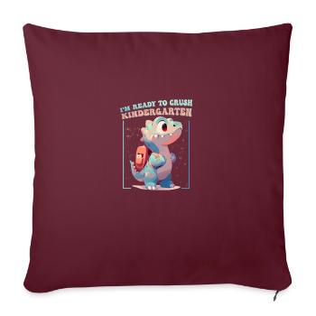 Rawr T Rex Dinosaur Kids - Je suis prêt à écraser - Housse de coussin décorative 45 x 45 cm - bordeaux - Devant