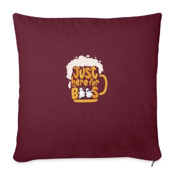 Je suis juste là pour les huées - Housse de coussin décorative 45 x 45 cm - bordeaux - Devant