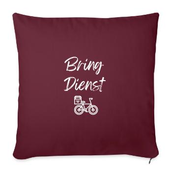 Fahrrad Auslieferung Fahrer Lieferbote Liefern - Sofakissenbezug 45 x 45 cm - Burgunderrot - Vorne