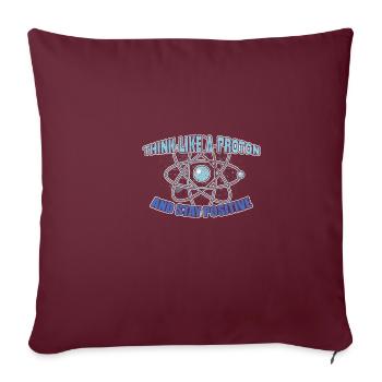Physik Proton Positiv - Sofakissenbezug 45 x 45 cm - Burgunderrot - Vorne