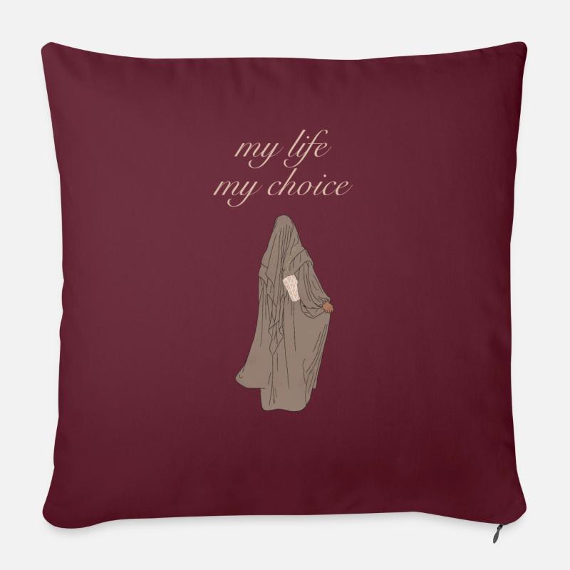 My Choice - Hijab - Sofakissenbezug 45 x 45 cm - Burgunderrot
