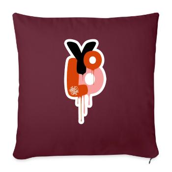 Yolo you only live once - Graffiti Styles - Sofa pillowcase 17,3'' x 17,3'' (45 x 45 cm) - burgundy - Front