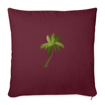 Palme Palmen 23053 S. - Sofakissenbezug 45 x 45 cm - Burgunderrot - Vorne