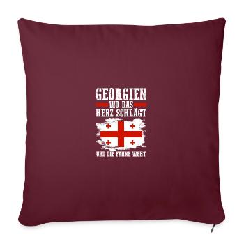 Georgier Georgien - Sofakissenbezug 45 x 45 cm - Burgunderrot - Vorne