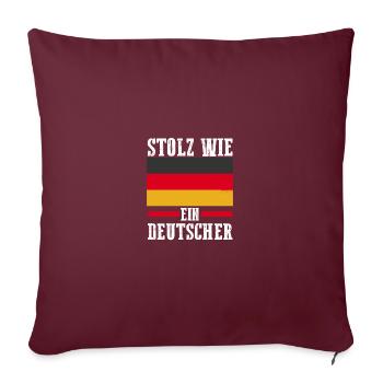 Deutscher Deutsch Deutschland - Sofakissenbezug 45 x 45 cm - Burgunderrot - Vorne