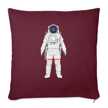Un astronaute en route vers l’orbite - Housse de coussin décorative 45 x 45 cm - bordeaux - Devant