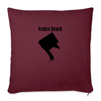 Venice Beach L.A. Black - Sofa pillowcase 17,3'' x 17,3'' (45 x 45 cm) - burgundy - Front