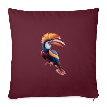 Lebendiges Spektrum-Finch - Sofakissenbezug 45 x 45 cm - Burgunderrot - Vorne