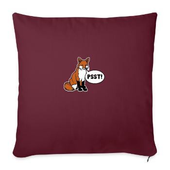 Le chiffon de silence psst ! - Housse de coussin décorative 45 x 45 cm - bordeaux - Devant