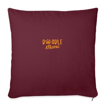 Doodle maman golden doodle maman chien goldendoodle - Housse de coussin décorative 45 x 45 cm - bordeaux - Devant