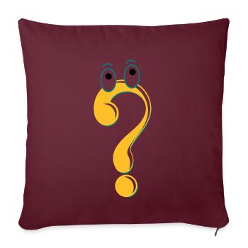 Fragezeichen Figur Symbol Idee Geschenk Comic - Sofakissenbezug 45 x 45 cm - Burgunderrot - Vorne