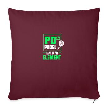 Padel Tennis Paddle Padel Ball Pagayer Padel Tennis - Housse de coussin décorative 45 x 45 cm - bordeaux - Devant