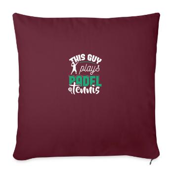 Padel Tennis Paddle Padel Ball Pagayer Padel Tennis - Housse de coussin décorative 45 x 45 cm - bordeaux - Devant