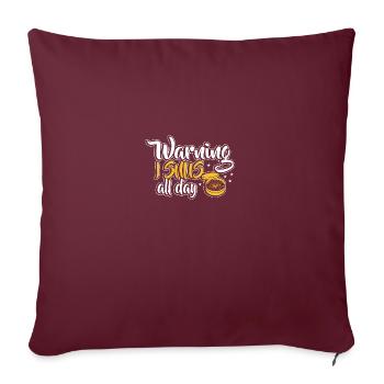 Snus sans fumée anti-fumeurs nicotiniques non-fumeurs - Housse de coussin décorative 45 x 45 cm - bordeaux - Devant
