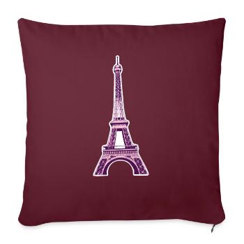 Eiffel tower #8 - Housse de coussin décorative 45 x 45 cm - bordeaux - Devant