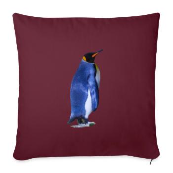 Les pingouins sont incapables de voler, mais de bons nageurs - Housse de coussin décorative 45 x 45 cm - bordeaux - Devant